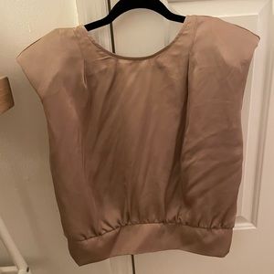 Express silk top beige size M